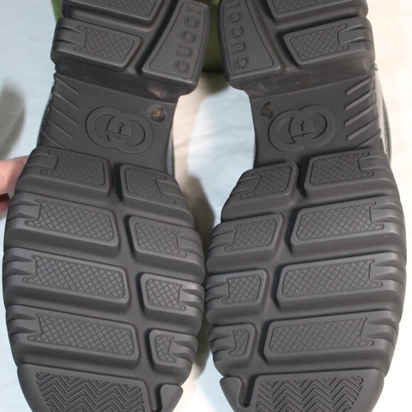 NWB Gucci Horsebit Moccasin Magnum Lug Heels Soles Loafers 40 Black 656869 - Picture 6 of 7